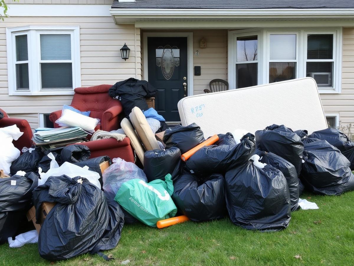 Front Yard Junk Haul before